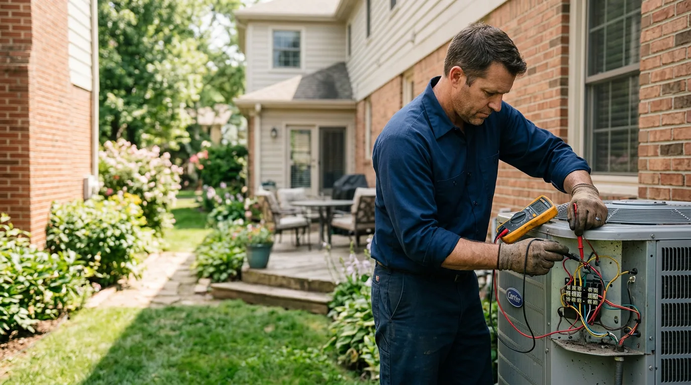 HVAC technician working near Santa Paula, CA